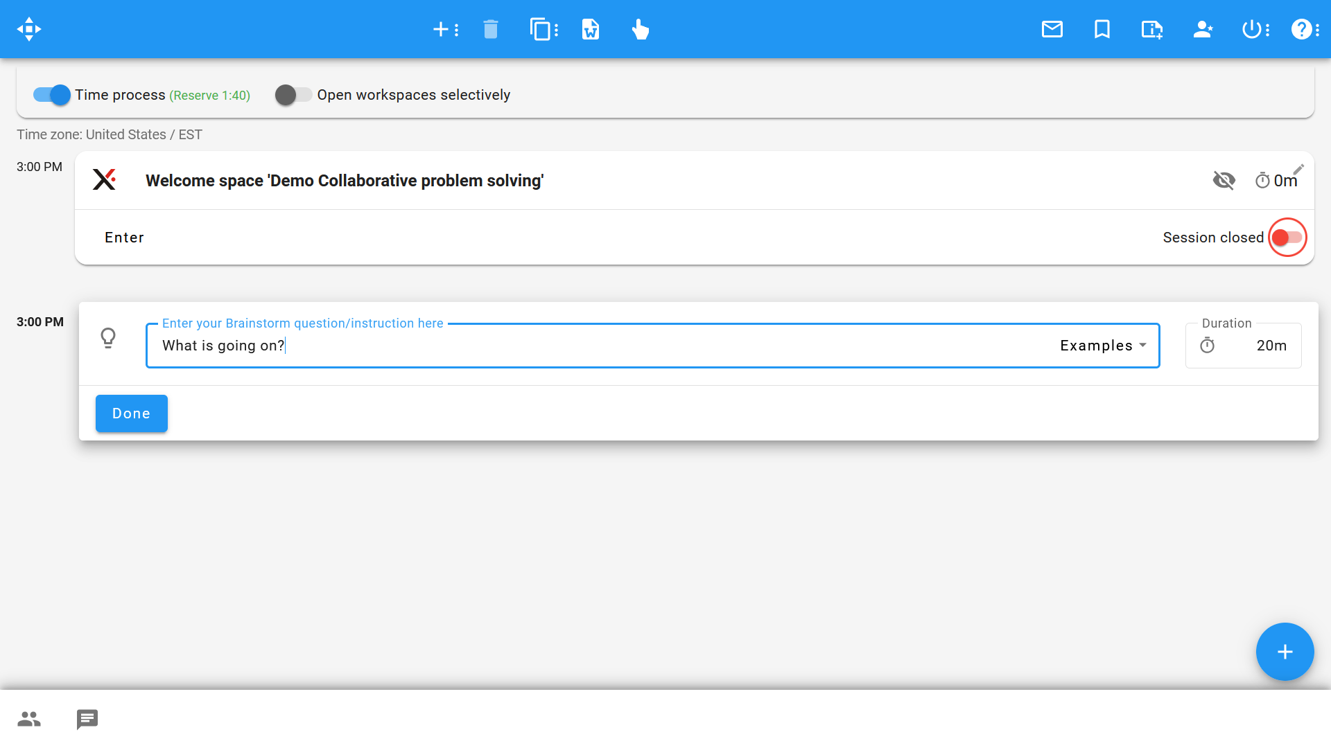 Process designer > Host configuring newly added Brainstorm workspace